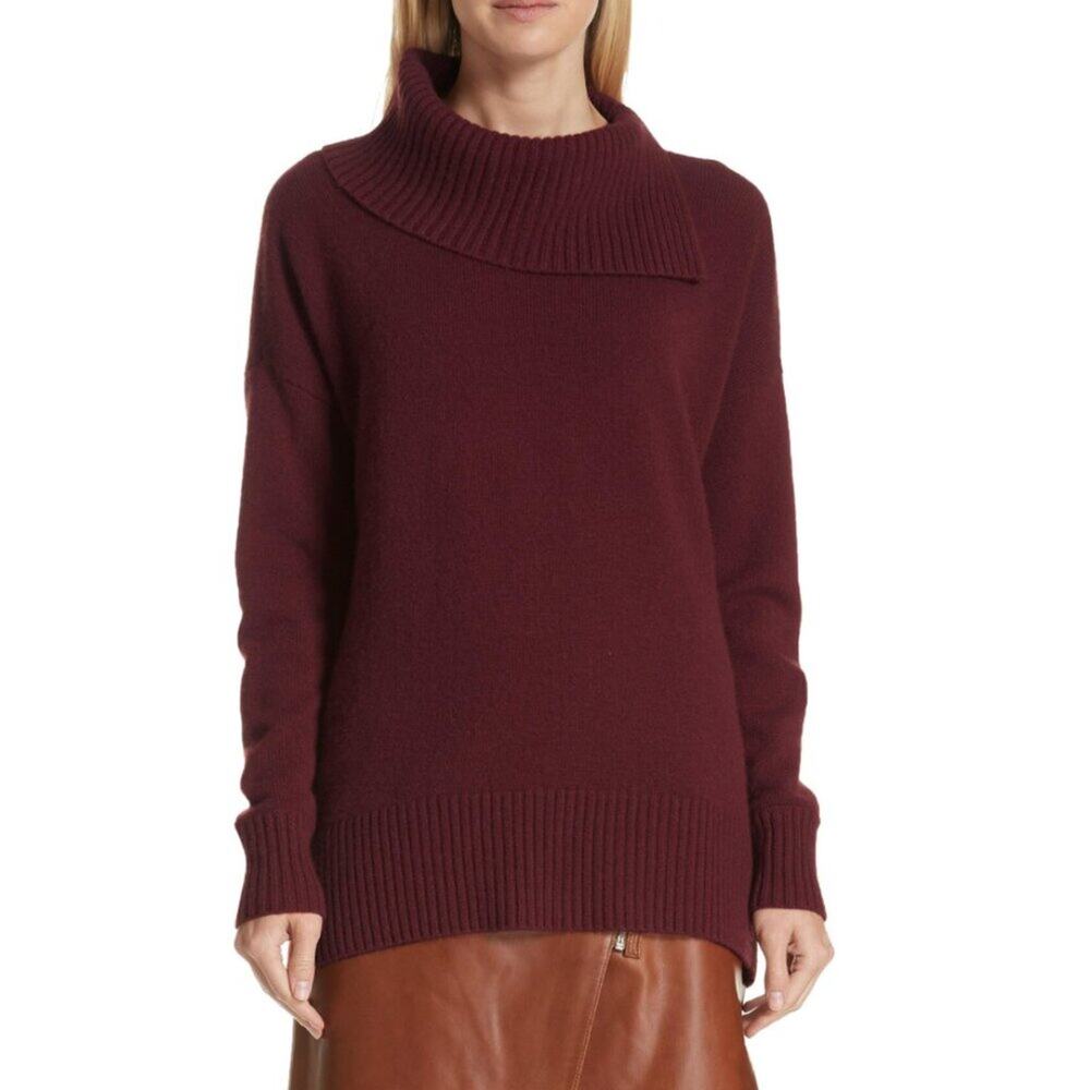 Nordstrom Signature Cashmere Oversized Split Neck Pullover Sweater